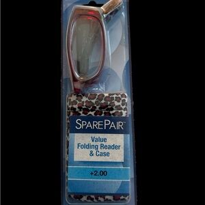 Women’s Purple SparePair Spare  Pair Value Folding Reader & Case 2.00